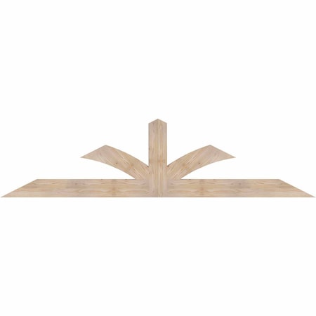 Ekena Millwork Richland Smooth Timber Gable Bracket, Douglas Fir, 96"W x 24"H x 3 1/2"D x 5 1/2"F, 6/12 Pitch GBW096X24X0406RIC00SDF